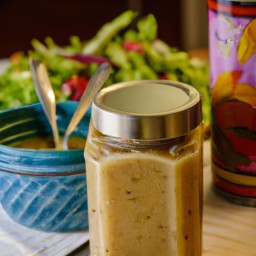 

Vermont Salad Dressing is a delicious no-cook, gluten-, egg-, nut-, soy- and lactose-free dressing made with olive oil, ketchup and maple syrup.