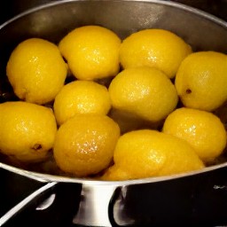 8 cups of water with lemons cooked in it for 5 minutes.