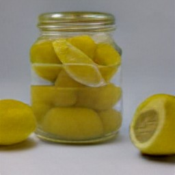 a jar of pickled lemons.