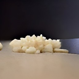 a peeled and minced garlic clove.