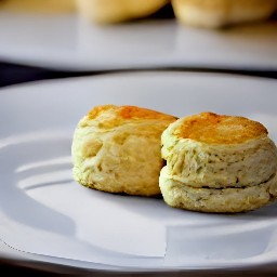 the cheese biscuits are brushed with a garlic mixture.