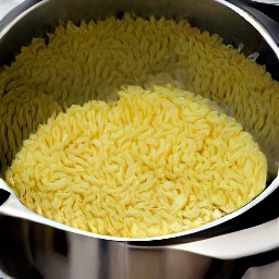 a cooked orzo pasta.
