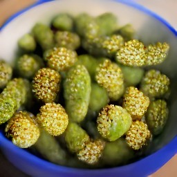 a bowl containing a mixture of vegetable oil, sesame oil, ginger, garlic, edamame, sesame seeds and salt.