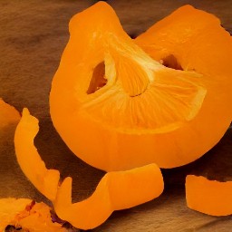 peeled pumpkins.