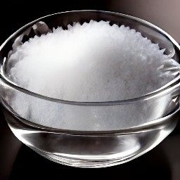 a brine solution made from a quarter cup of salt and 4 cups of water.