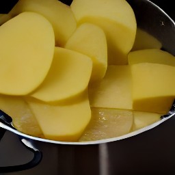boiled potatoes in a cream sauce.