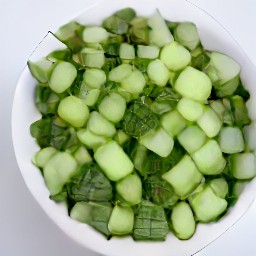 a cooled salad mix.