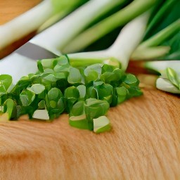 chopped scallions.