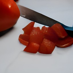 peeled and chopped tomatoes.