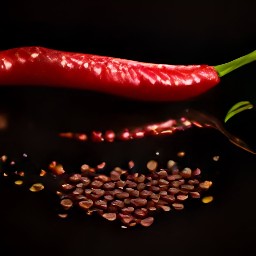 the chili peppers have had their seeds removed.