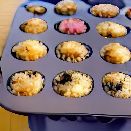 two-thirds full muffin pans.