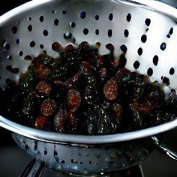the raisins are drained of water.