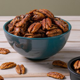 

Delicious honey-glazed pecans are a perfect lactose, gluten, egg and soy free snack or dessert.