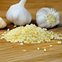 garlic that has been peeled and minced.