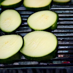 semi-grilled zucchini.