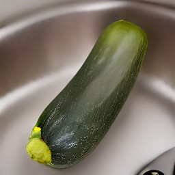 the zucchini is rinsed.