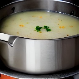 adding the whole milk to the saucepan and stirring with a wooden spoon for 2 minutes.