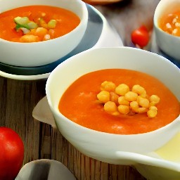 the orzo pasta mixture is divided into serving bowls.