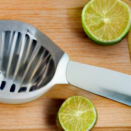 halved lime juice.