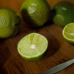 two lime halves.
