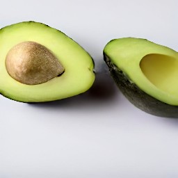 the avocado is now halved.