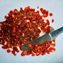 chopped spring onions, coriander, and red chili peppers, with two lime halves.