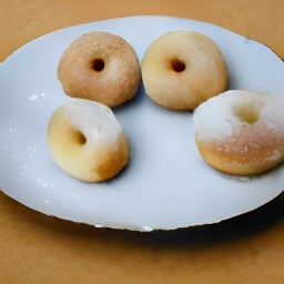 a piece of candy that has been dipped in granulated sugar and transferred to a serving plate.
