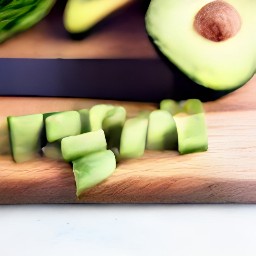 the avocados are chopped.