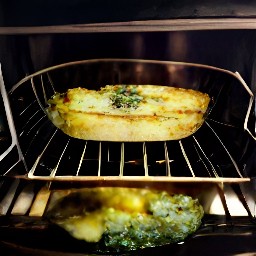 a shallow ovenproof dish that has been baked for 10 minutes and then removed from the oven.