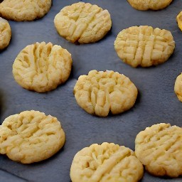 the cookies are laid on a cookie sheet.