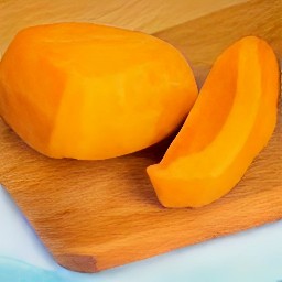peeled sweet potatoes.