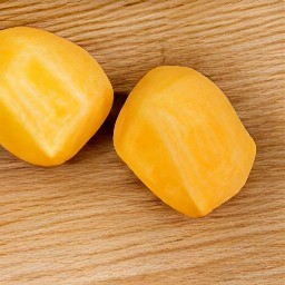 peeled sweet potatoes.