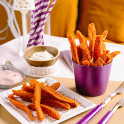 

Delicious and vegan-friendly sweet potato fries are a nutritious side dish made of sweet potatoes, cooking spray, and spices.