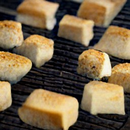 semi-grilled croutons.