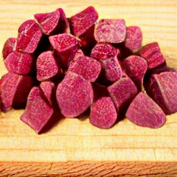 small cubes of beets.