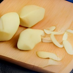 peeled potatoes.