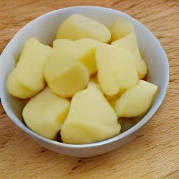 cut potatoes.