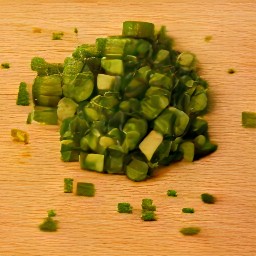 chopped green chili peppers.