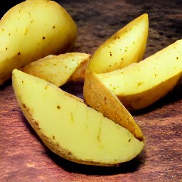cut potatoes into wedges. peel 13 garlic cloves and mince one clove.