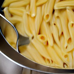 12 cups of water boiled with half a tsp of salt and penne pasta cooked for 10 minutes.