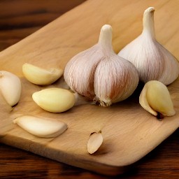 peeled garlic cloves.