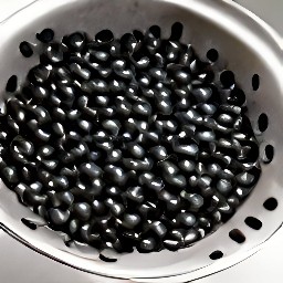 black beans that have been rinsed.