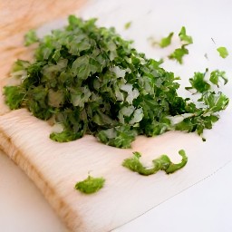 chopped cilantro.