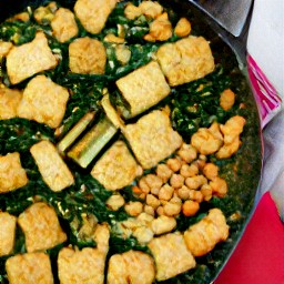 a lemony chickpea mixture.