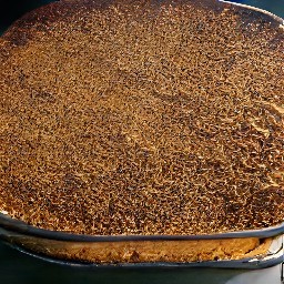 a baked dish with a cinnamon mixture on top.