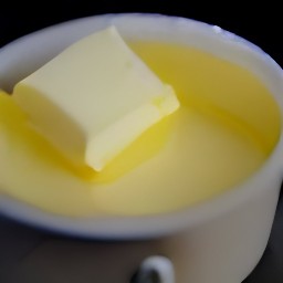 the butter microwaved in a bowl on low heat for 1 minute.