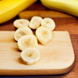 a chopped banana.