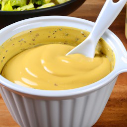 

This vegan, gluten-free, eggs-free, nuts-free and lactose-free mustard salad dressing is a delicious blend of sauces and dressings that requires no cooking.