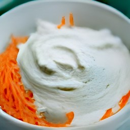 a carrot cream mixture.