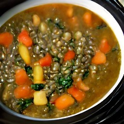 a lentil veggie soup.